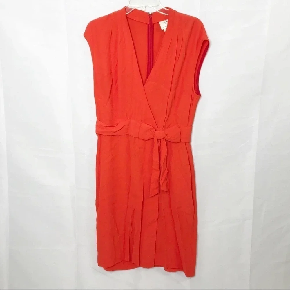 Kate spade bow villa orange dress size 10